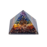 Orgonite pyramide 7 chakras - 7x7x6 - Lithothérapie - Lithothérapie - Pierres de Santé - Bijoux - 2