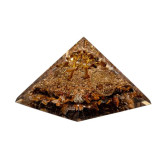 Orgonite Pyramide Œil de Tigre avec Arbre de Vie - 7x7x6 - Lithothérapie - Lithothérapie - Pierres de Santé - Bijoux - 2