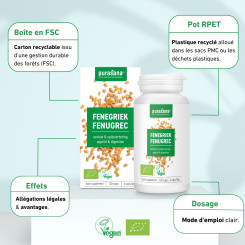 Fenugrec Bio 120 gélules - Purasana - Gélules de plantes - 5