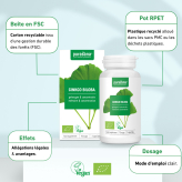 Ginkgo biloba Bio 70 gélules Vegan - Purasana - Gélules de plantes - 5