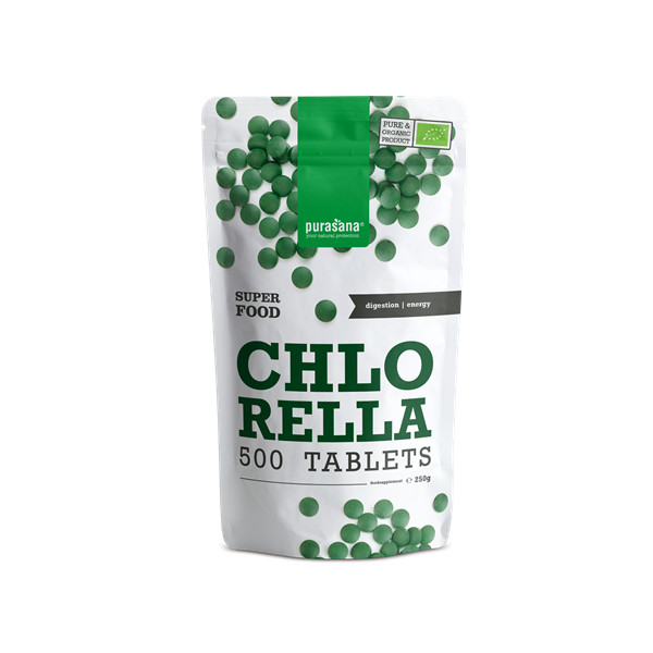 Chlorella BIO - 500 comprimés - Purasana - Gélules de plantes - 1