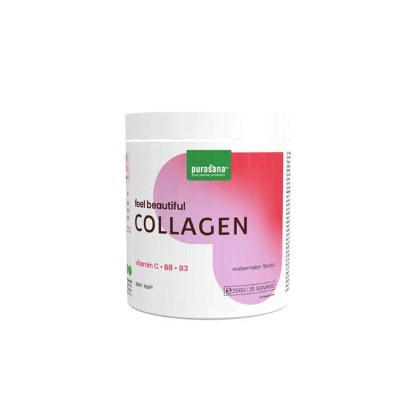 Collagène en poudre hydrolysé à boire 250 g - Saveur Pastèque - Purasana - Complément alimentaire - 1