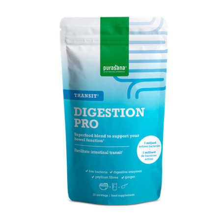 Digestion Pro Transit - Poudre 140 g - Purasana - Complément alimentaire - 1