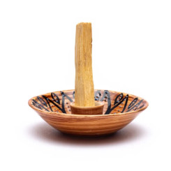 Brûleur pour bâton de Palo Santo en céramique - Marron - Portes encens et accessoires de fumigation - 3