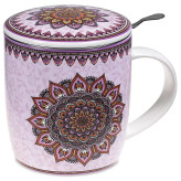 Tisanière Mandala violet en porcelaine avec filtre - Accessoires autour des tisanes et du thé - 2-Tisanière Mandala violet en porcelaine avec filtre