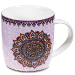 Tisanière Mandala violet en porcelaine avec filtre - Accessoires autour des tisanes et du thé - 3
