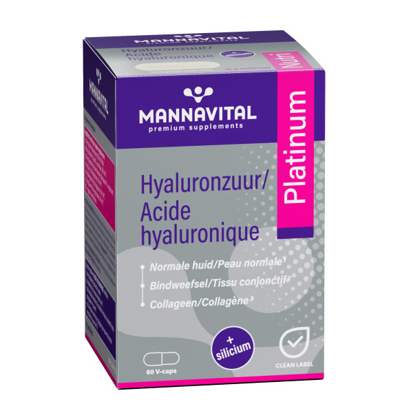 Acide hyaluronique Platinum - 60 gélules - Mannavital - Complément alimentaire - 1