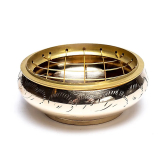 Encensoir en laiton - Brûle encens à charbon - Doré - Taille M - 7.5 x 3 cm - Encens, Résines Traditionnelles & Fumigation - 1-Wierookvat van messing - Houtskoolwierookbrander - Goud - Maat M - 7,5 x 3 cm