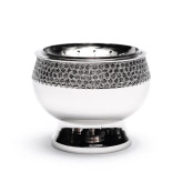 Encensoir en laiton nickelé - Brûle encens à charbon - Argent - Taille M - 6,0 x 5.5 cm - Encens, Résines Traditionnelles & Fumi
