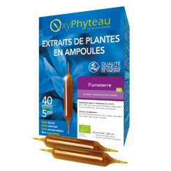 Fumeterre (Fumaria officinalis) BIO 40 ampoules - Oxyphyteau - Extraits de plantes en ampoules  - 1