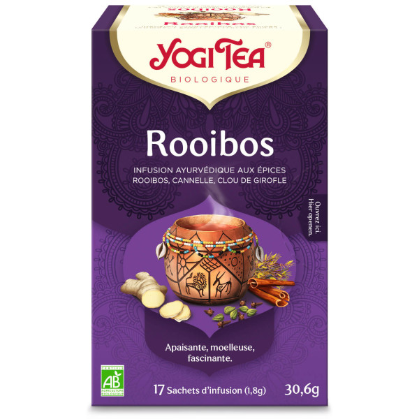 Yogi tea Rooibos  Bio 17 sachets -Thé Ayurvedic - Tisanes en infusettes - 1