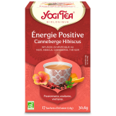 Yogi tea 'Energie Positive' Canneberge Hibiscus Bio 17 sachets - Thé Ayurvédic - Infusions Ayurvédiques - 1-Yogi thee 'Positive Energy' Biologische Cranberry Hibiscus 17 zakjes - Ayurvedische thee