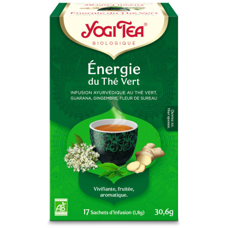 Yogi Tea 'Energie du Thé vert' Bio 17 sachets - Thé Ayurvedic - Infusions Ayurvédiques - 1