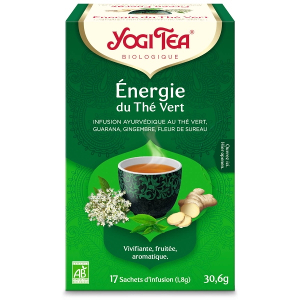 Yogi Tea "Energie du Thé vert" Bio 17 sachets - Thé Ayurvedic - Infusions Ayurvédiques - 1