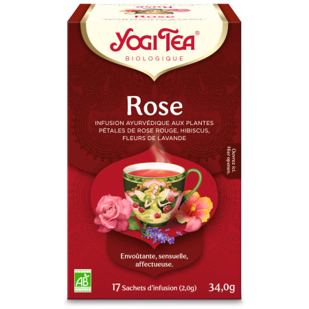 Yogi tea - Rose Bio 17 sachets - Thé Ayurvedic - Tisanes en infusettes - 1