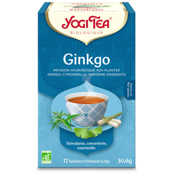 Yogi Tea - 'Ginkgo'  Bio 17 sachets - Thé Ayurvedic - Infusions Ayurvédiques - 1