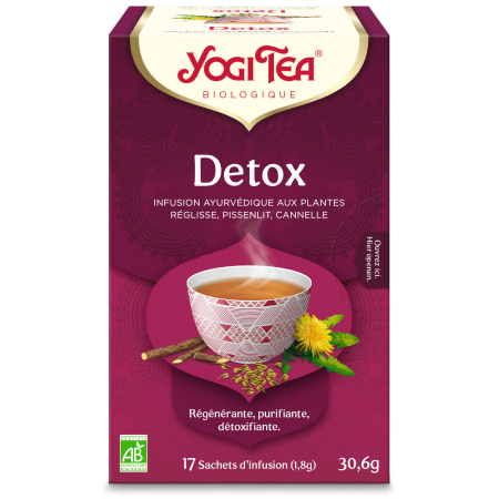 Yogi Tea " Detox " Bio 17 sachets - Thé Ayurvedic - Tisanes en infusettes - 1