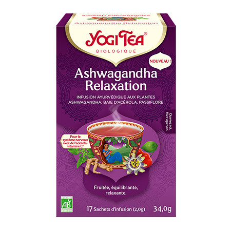 Yogi Tea - Ashwagandha Relaxation - Bio 17 sachets - Thé Ayurvedic - Tisanes en infusettes - 1