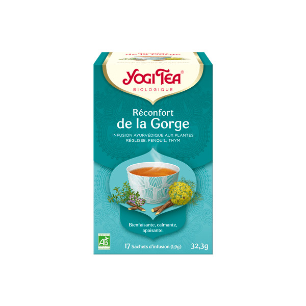 Yogi Tea - Réconfort de la Gorge - Bio 17 sachets - Thé Ayurvedic - Tisanes en infusettes - 1