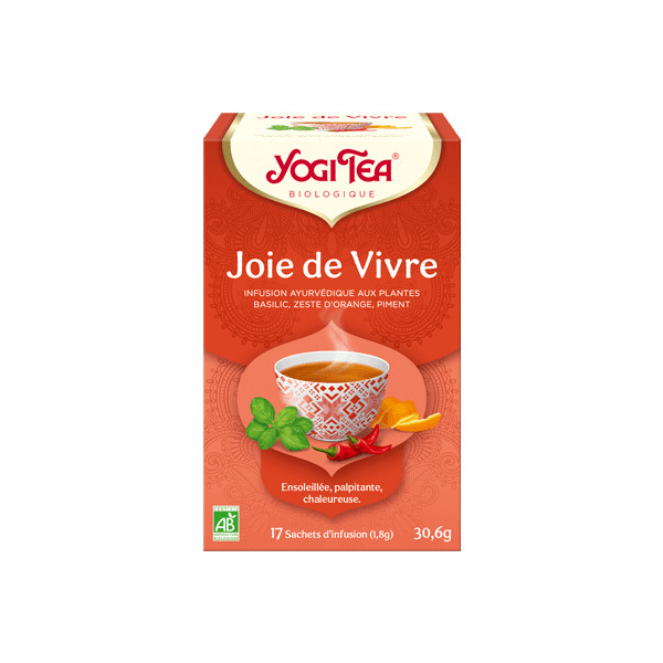 Yogi Tea - Joie de Vivre - Bio 17 sachets - Thé Ayurvedic - Tisanes en infusettes - 1