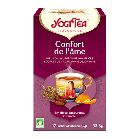 Yogi Tea - Confort de l'âme - Bio 17 sachets - Thé Ayurvedic - Tisanes en infusettes - 1