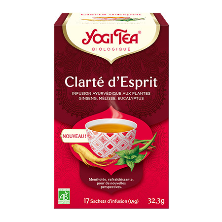 Yogi Tea - Clarté d'Esprit - Bio 17 sachets - Thé Ayurvedic - Tisanes en infusettes - 1