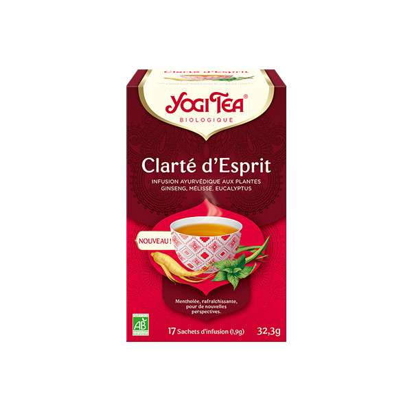 Yogi Tea - Clarté d'Esprit - Bio 17 sachets - Thé Ayurvedic - Tisanes en infusettes - 1