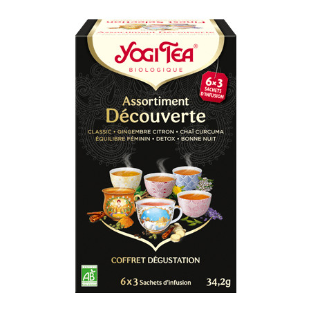 Yogi Tea - Assortiment Découverte - Bio 18 sachets - Thé Ayurvedic - Tisanes en infusettes - 1