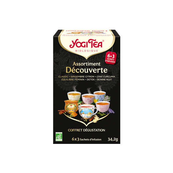 Yogi Tea - Assortiment Découverte - Bio 18 sachets - Thé Ayurvedic - Tisanes en infusettes - 1