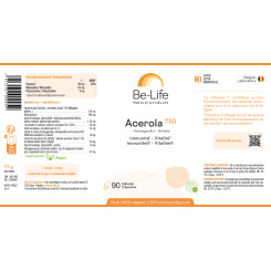 Acérola 750  90 gélules - Be-Life - Vitamine C, Acérola et Bioflavonoïdes - 2