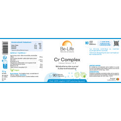 Cr complex (Chrome) 90 gélules - Be-Life - Minéraux - 2