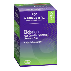 Diebaton 60 gélules végétales - Mannavital - Taux de sucre - Diabète - 1