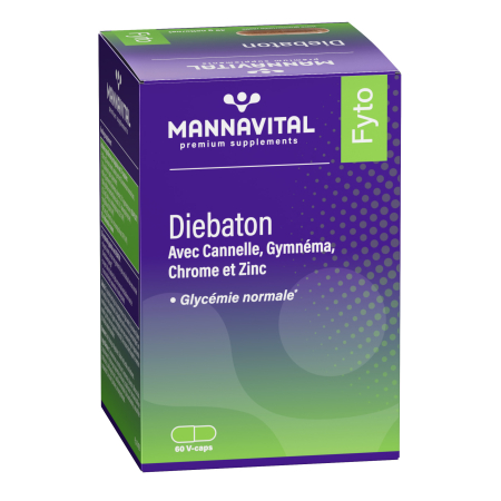 Diebaton 60 gélules végétales - Mannavital - Régulation des sucres - Diabète - 1