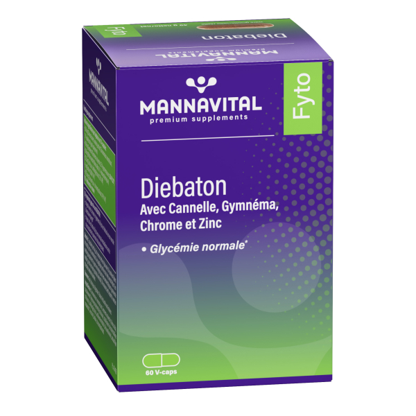 Diebaton 60 gélules végétales - Mannavital - Régulation des sucres - Diabète - 1