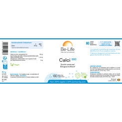 Calci 900 (Calcium-magnésium) 60 gélules - Be-Life - Calcium (Ca) - 3