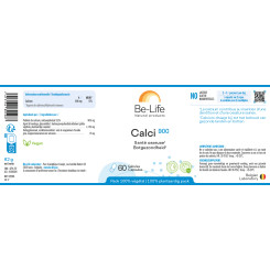 Calci 900 (Calcium-magnésium) 60 gélules - Be-Life - Calcium (Ca) - 2