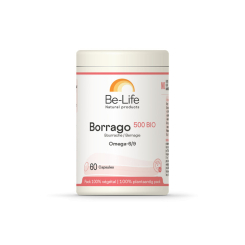 Borretsch 500 mg (Borrago 500) 60 Kapseln Bio - Be-Life - Essentielle Fettsäuren (Omega) - 2