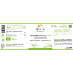 Prêle Equisetum 800 BIO (prêle extrait) 60 gélules Be-life - Toute la gamme Be-Life - 2