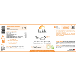 Natur-D 800 (Vitamin D3 – 800 IE) 100 Kapseln – Be-Life – Vitamin A & D / Lebertran – 3