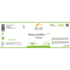 Soja Soja Lecithin 1200 60 Kapseln - Be-Life - Nahrungsergänzungsmittel - 3