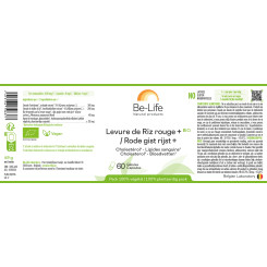 Levure de Riz rouge + Bio 60 gélules - Be-Life - Toute la gamme Be-Life - 2