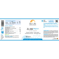 Zinc (Zn) B6 Magnum 60 gélules - Be-Life - Minéraux - 3