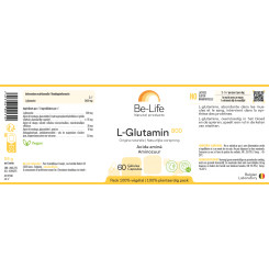 L-Glutamine 800 60 gélules - Be-Life - Acides aminés - 3