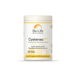 Cystenac 600 (N-Acetyl-L-Cysteine) 60 gélules - Be-Life - Acides aminés - 2