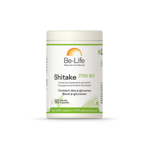Shitake (Extrait) 2700 Bio 60 gélules - Be-Life - Gélules de plantes - 2