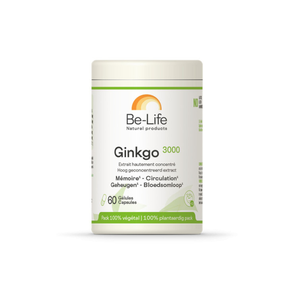 Ginkgo 3000 Extrakt 60 Kapseln - Be-Life - Das gesamte Be-Life Sortiment - 1