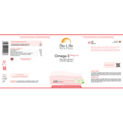 Omega 3 Magnum 180 Kapseln - Be-Life - Essentielle Fettsäuren (Omega) - 3