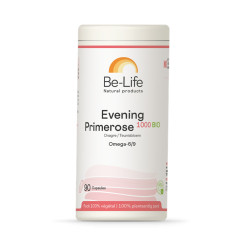 Huile d'onagre 1000 (Evening Primerose - Omega 6-9) 90 gélules Bio - Be-Life - Acides Gras essentiels (Omega) - 1
