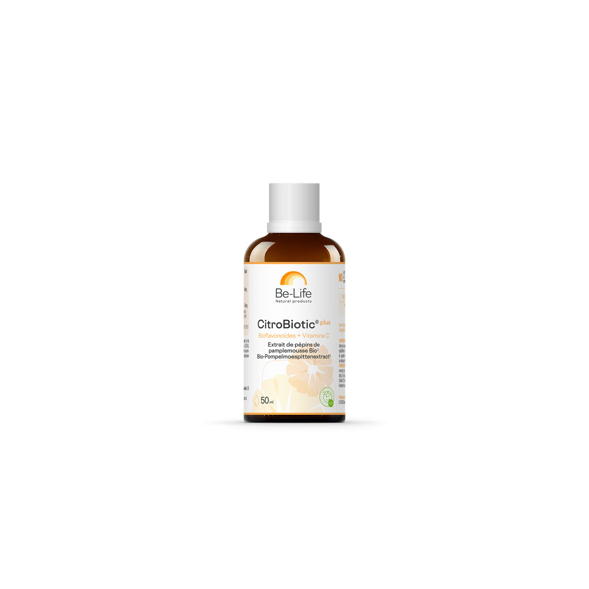 Citrobiotic Plus Bio concentré 600mg avec Vitamines C 50 ml be-Life