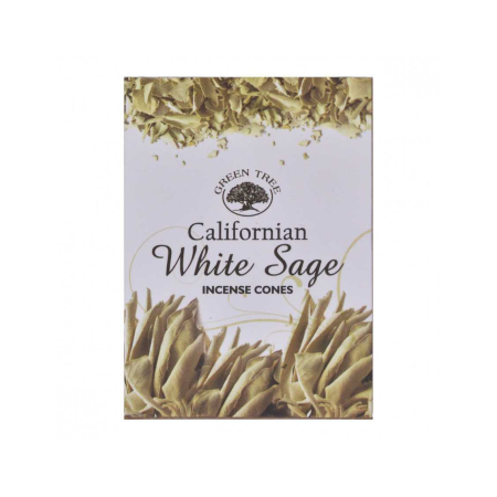 Doosje witte salie van 15 g +/- 10 kegeltjes - Groene boom - Wierook, traditionele harsen en smudge - 1
